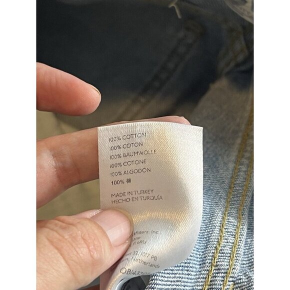 We The Free High Rise Straight Wide Leg Raw Hem Jeans Size 25 - Picture 9 of 12